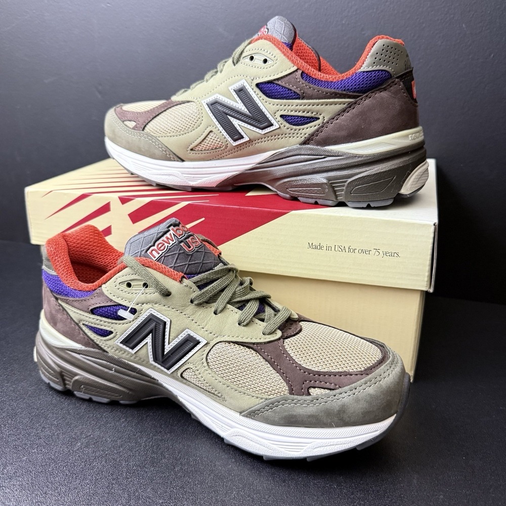 New Balance 990v3 Men's Made In USA Teddy Santis Tan Orange 2023 Size 7.5 Shoes - Picture 2 of 16